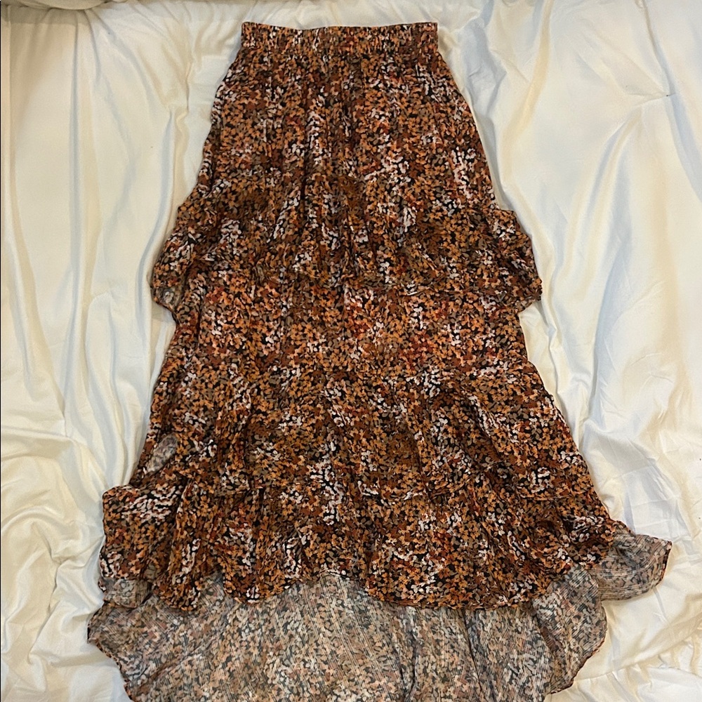 MINKPINK Women's Floral Tiered Ruffle Maxi Skirt